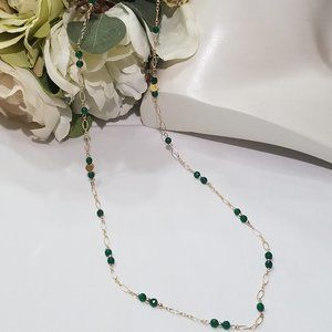 Natural Green Jade  AAA Quality 32" Necklace